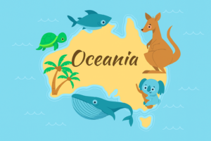 Oceania Class 8 Hindi Medium Question